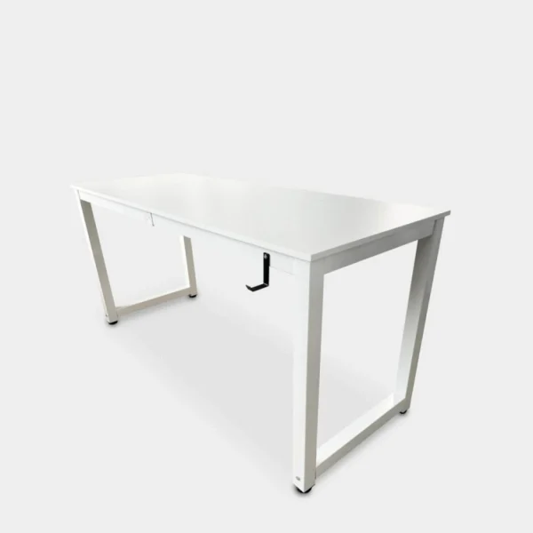 a Prix Discount Office24 Bureau De Design Moderne Blanc Support Casque 160×60 Stuttgart SNOW 3