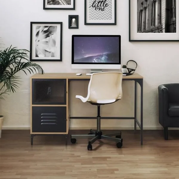 CSTORE Bureau De Travail 2 Portes En Métal – Pieds Noir – ARTY nouveau produit 3