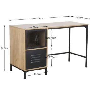 CSTORE Bureau De Travail 2 Portes En Métal – Pieds Noir – ARTY nouveau produit 13