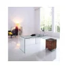 Meubler Design Bureau Design En Verre Avec Retour Et Caisson Ora pas cher 17