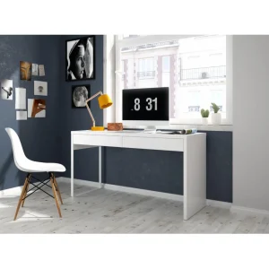 Usinestreet Bureau Design IZIA Avec Piètement Reversible Et 2 Tiroirs L138cm X P5… en promotion 8