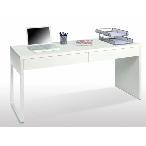 Usinestreet Bureau Design IZIA Avec Piètement Reversible Et 2 Tiroirs L138cm X P5… en promotion 4