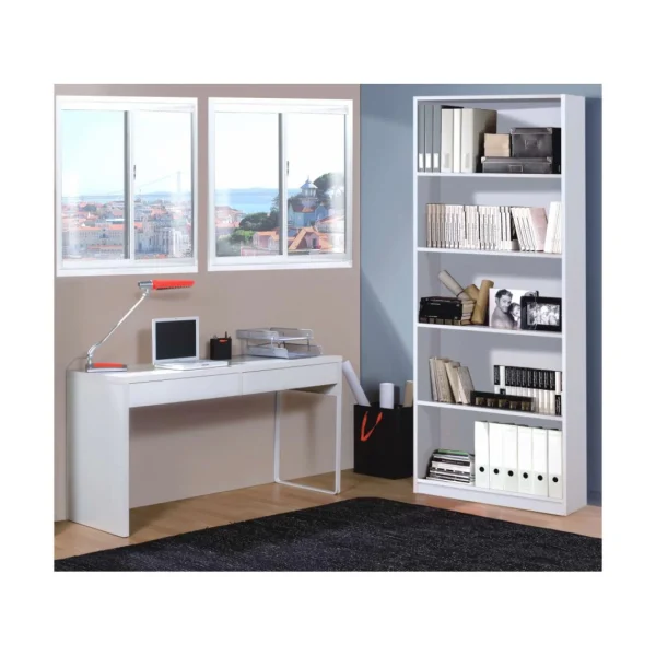 Usinestreet Bureau Design IZIA Avec Piètement Reversible Et 2 Tiroirs L138cm X P5… en promotion 5