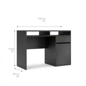 guranteed de qualité BUT Bureau Droit BEST LAK 2 Noir Mat 15