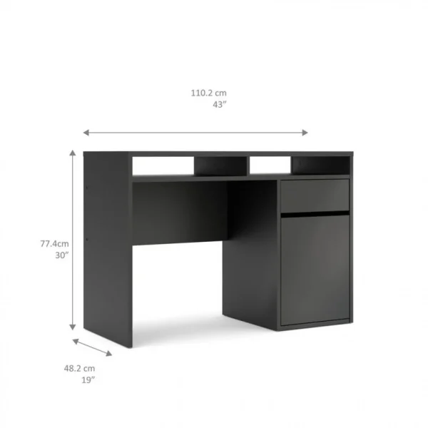 guranteed de qualité BUT Bureau Droit BEST LAK 2 Noir Mat 6