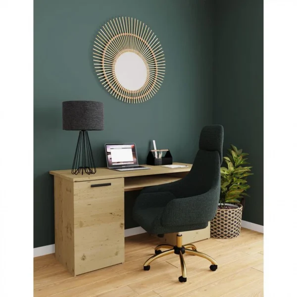 BUT Bureau Droit MINISTER Imitation Chêne Artisan offre spéciale 3