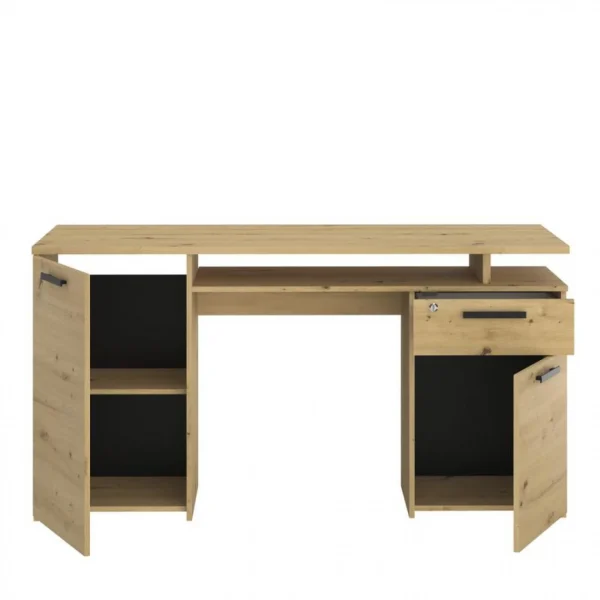 BUT Bureau Droit MINISTER Imitation Chêne Artisan offre spéciale 4