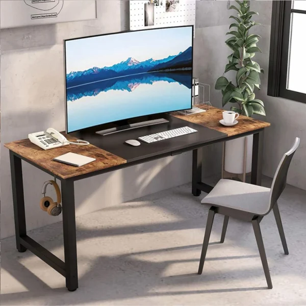 Top ventes Office24 Bureau En Métal Design Industriel Avec Support De Casque 160×60 Stutt… 1