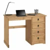 boutique en france IDIMEX Bureau En Pin SALSA Avec 4 Tiroirs, Style Mexicain, Finition Teintée/… 11