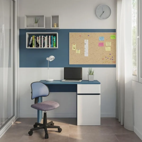 vente pas cher BUT Bureau Enfant SMILE Bleu 3