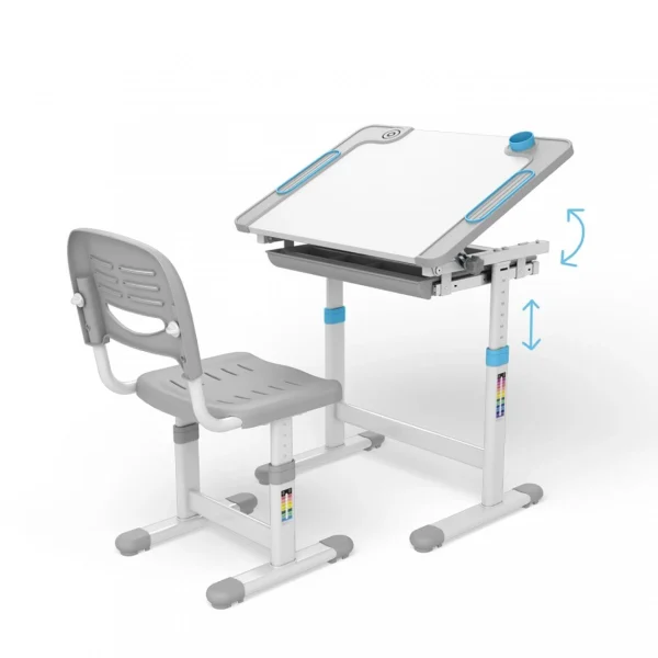 france en ligne SANS MARQUE Bureau Ergonomique Pour Enfants Avec Chaise Et Tiroir Table D’école P… 3