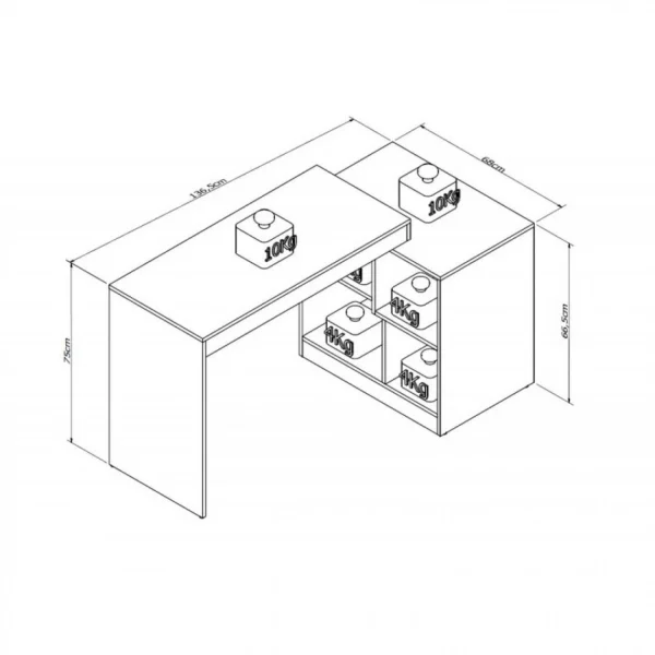SANS MARQUE Bureau Et Rangement Intégré Blanc REMISE 6