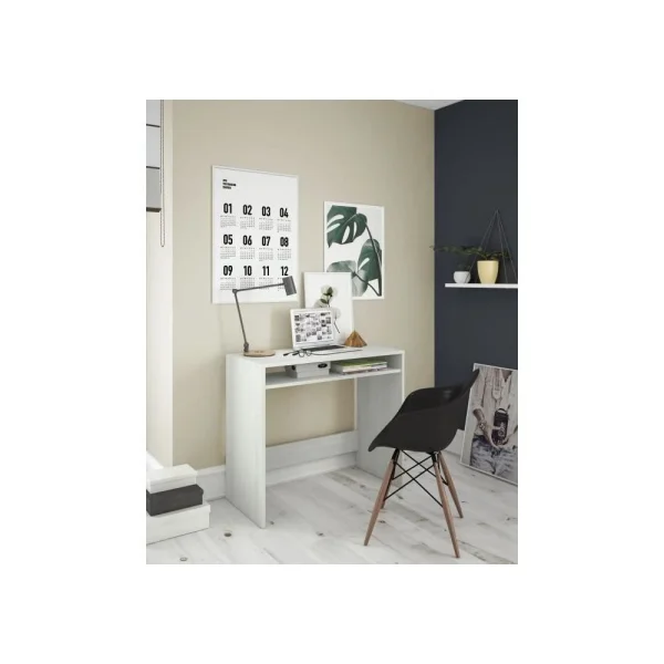 Marque Generique Bureau Finition Blanc Artik, étagere/niche Fiche Sous Plateau Dimensi… grossiste en ligne 3