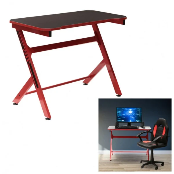 marque pas cher Ac-Deco Bureau En Métal Et Bois Gamer Unit. 4