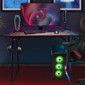 Bureau Gaming Drift DZ75 Extensible, Plateau Laminé En Fibre De Carbo… De Qualité 15