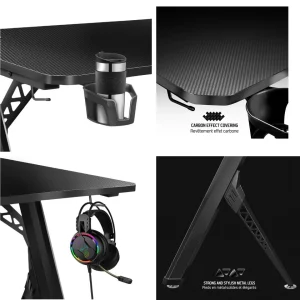 Spirit Of Gamers Bureau Gaming Headquarter 200 – Design Futuriste – 4 Pieds Réglables … Service Clients Dédié 9