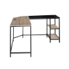 prix de gros BUT Bureau Grand Angle WORK Imitation Chêne Et Métal Noir 17