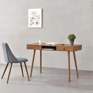 Bureau Habo 74 X 115 X 48 Cm Effet Bois Foncé [en.casa] boutiqued en ligne 9