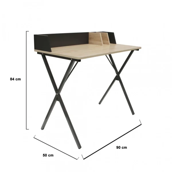 3S. X Home Bureau Industriel Anthracite Et Bois LINCOLN REMISE allant jusqu. 27