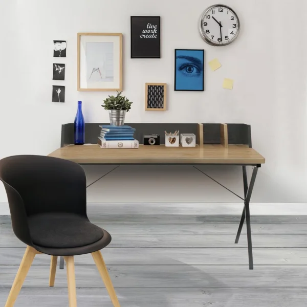 3S. X Home Bureau Industriel Anthracite Et Bois LINCOLN REMISE allant jusqu. 13