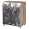 Simmob Bureau Informatique Chêne 1 Rideau – Coloris: New York 500 soldes pas cher 97