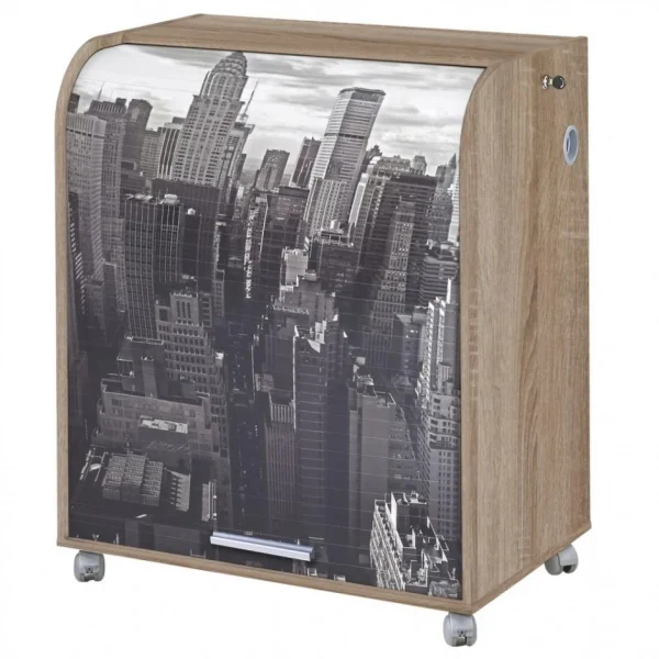 Simmob Bureau Informatique Chêne 1 Rideau – Coloris: New York 500 soldes pas cher 1