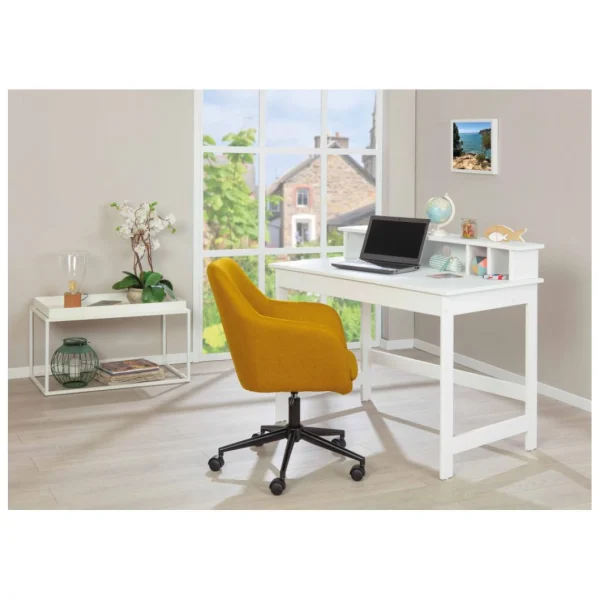 Ac-Deco Bureau – L 110 Cm X L 69 Cm X 91 Cm – Hilda – Blanc en ligne vente 1