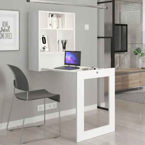 à prix d'occasion Bim Furniture Bureau Pliable TILT Table Murale Pour Ordinateur Blanc Mat 5