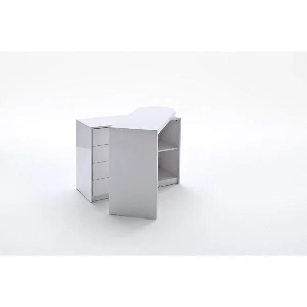 marque pas cher Inside 75 Bureau Modulable MARKUS Laqué Blanc Brillant 4