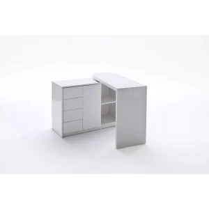 marque pas cher Inside 75 Bureau Modulable MARKUS Laqué Blanc Brillant 13