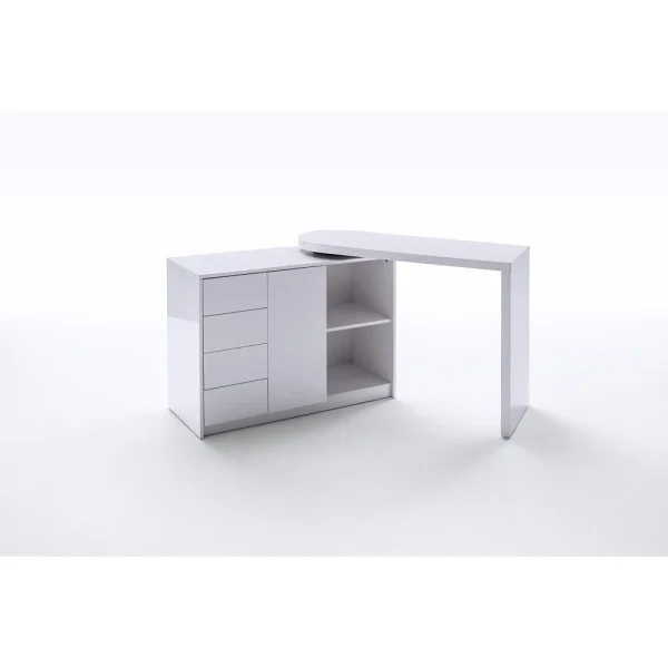 marque pas cher Inside 75 Bureau Modulable MARKUS Laqué Blanc Brillant 6