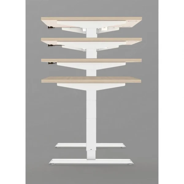 Simmob Bureau Réglable Electriquement En Hauteur 140 Cm – Coloris: Chêne Gr… meilleure qualité 1