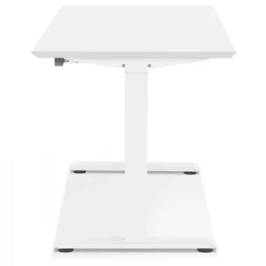 Alterego Bureau Réglable En Hauteur ‘NOVELLA’ En Bois Et Métal Blanc – 150×70… magasin pas cher 15