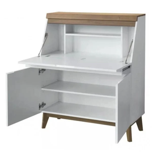 CSTORE Bureau Secrétaire Avec Tablette 2 Portes – Bois – L96,7 X P 115 X H … REMISE allant jusqu. 4