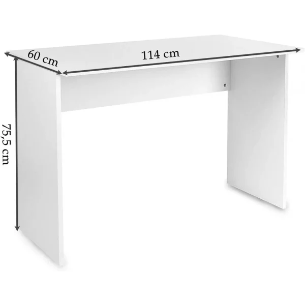 Leomark Bureau Simple En Bois Blanc vente en ligne 4
