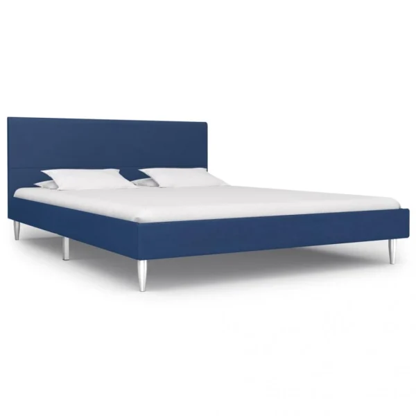 Wottes Cadre De Lit Bleu Tissu 160 X 200 Cm (#04) meilleur cadeau 1