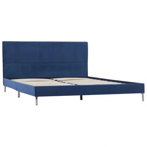 Wottes Cadre De Lit Bleu Tissu 160 X 200 Cm (#04) meilleur cadeau 3