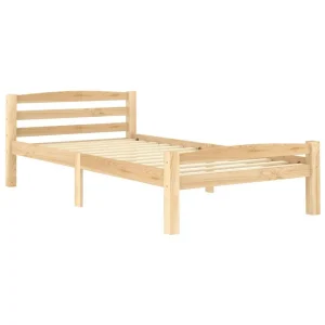 Wottes Cadre De Lit Bois De Pin Massif 100×200 Cm (#02) boutique en france 9