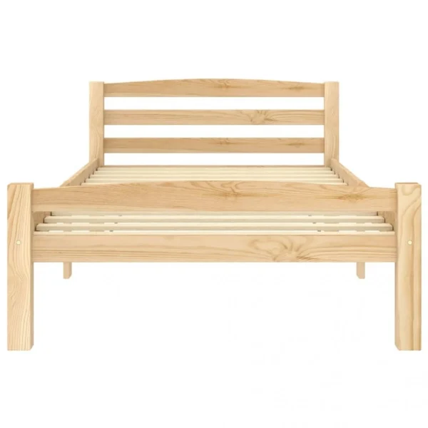 Wottes Cadre De Lit Bois De Pin Massif 100×200 Cm (#02) boutique en france 4