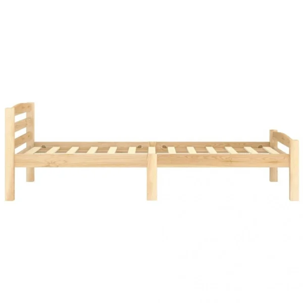 Wottes Cadre De Lit Bois De Pin Massif 100×200 Cm (#02) boutique en france 5