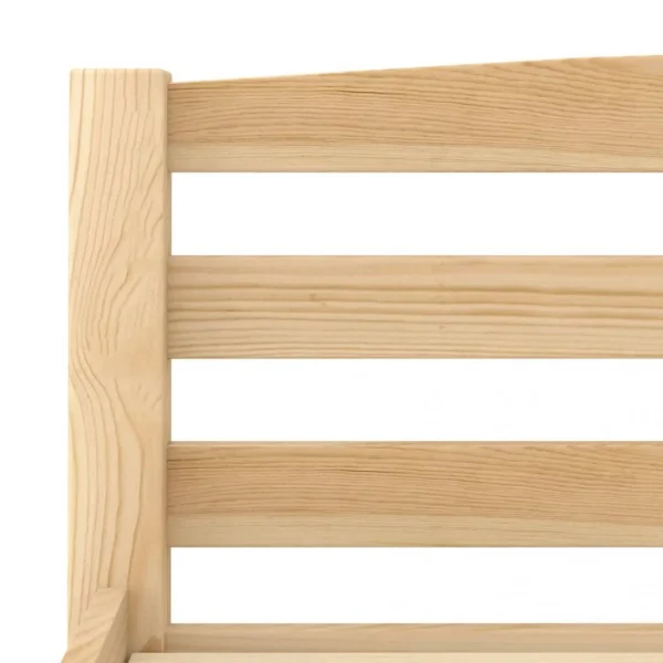 Wottes Cadre De Lit Bois De Pin Massif 100×200 Cm (#02) boutique en france 6