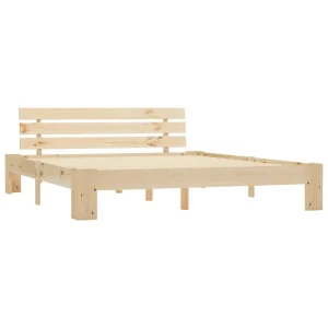 dernières Wottes Cadre De Lit Bois De Pin Massif 160 X 200 Cm (#04) 9