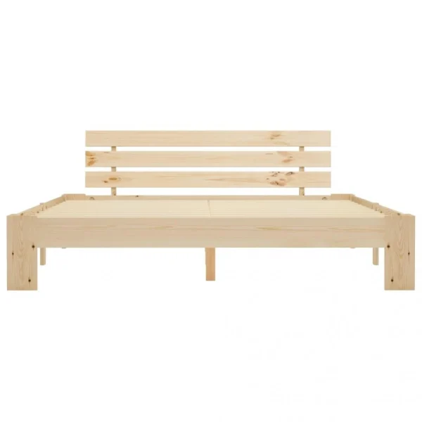 dernières Wottes Cadre De Lit Bois De Pin Massif 160 X 200 Cm (#04) 4