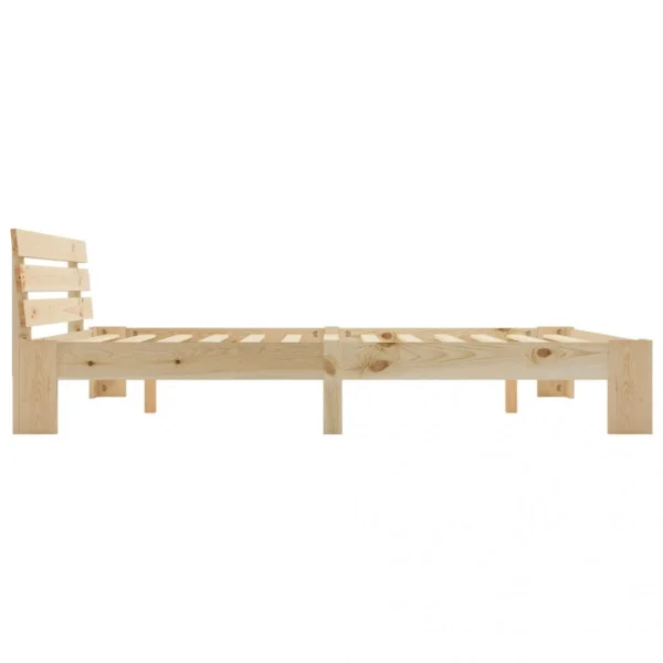 dernières Wottes Cadre De Lit Bois De Pin Massif 160 X 200 Cm (#04) 5