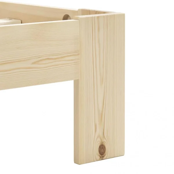dernières Wottes Cadre De Lit Bois De Pin Massif 160 X 200 Cm (#04) 6
