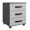 Pegane Caisson De Bureau 3 Tiroirs Coloris Imitation Béton Clair/graphite – … site soldes 13