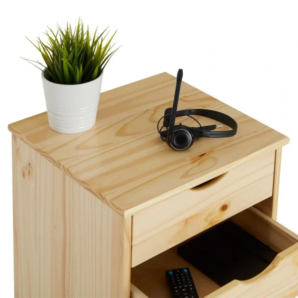 IDIMEX Caisson De Bureau Sur Roulettes KANO, Avec 2 Tiroirs, En Pin Massif Na… fashioniable 5
