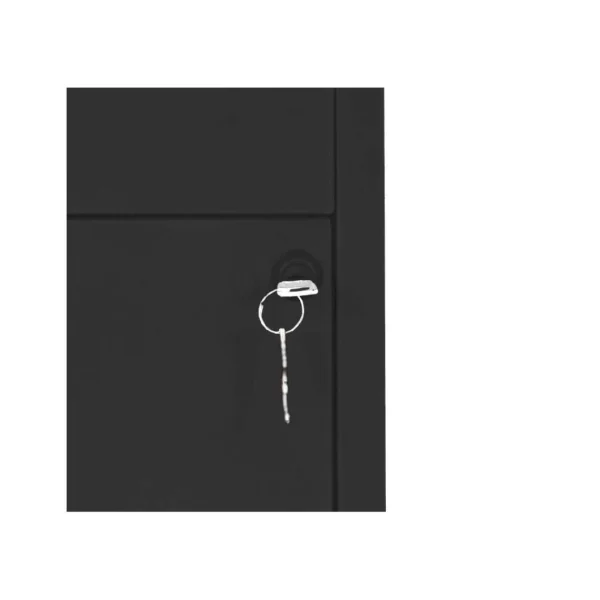 boutique en france PIERRE HENRY Caisson De Rangement 3 Tiroirs En Acier Sur Roulettes Anthracite. 5