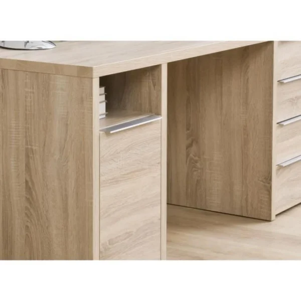achetez pas cher Marque Generique CALPE Bureau Chene Sonoma – L 160 Cm 3