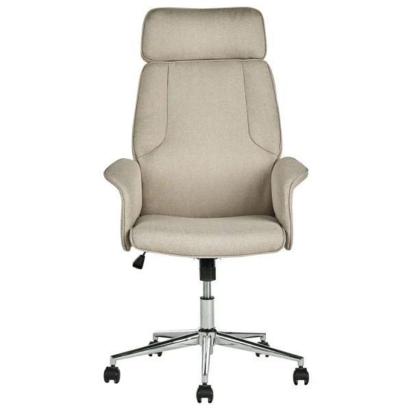 en ligne Beliani Chaise De Bureau Beige PILOT 4